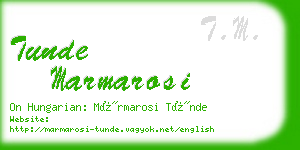 tunde marmarosi business card